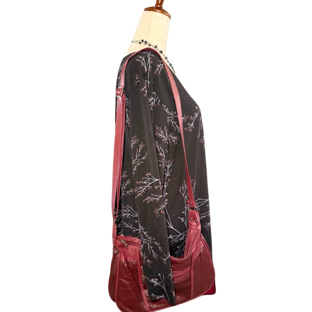 Dark Boho Witchy Floral Tunic Top Oversized V Neck Soft Grunge Nature‎ Print - Picture 2 of 7
